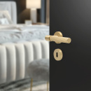 Dørhåndtag Helix 200 Stripe - Messing