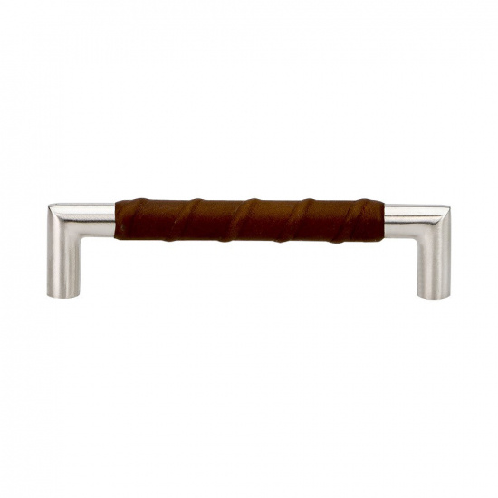 Greb Norma 12 i rustfrit og brunt læder fra Beslag Design