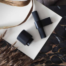 Knop Helix Stripe - Mat Sort