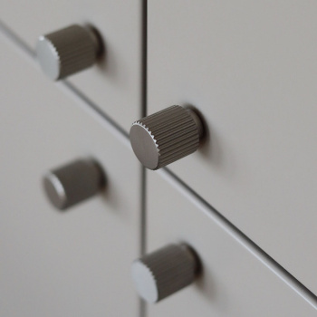 Knop Helix Stripe - Rustfrit Stål Finish
