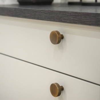 Knop Flat - Antik Bronze