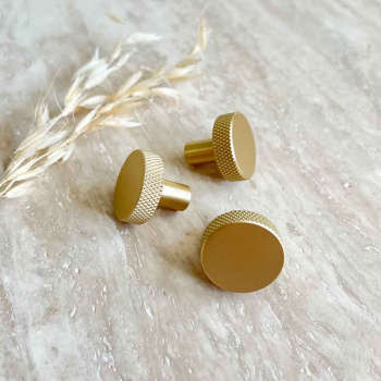 Knop Flat - Messing