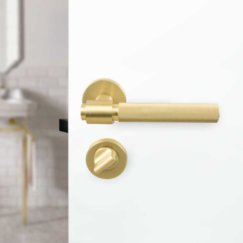 Toiletlåse R - Børstet Messing